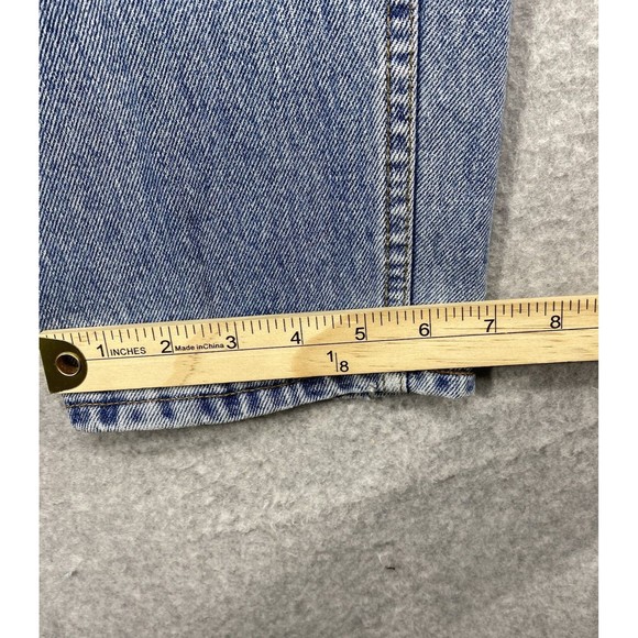 Levis 551 Jeans Womens Sz 16 34x30 Relaxed Fit Tapered Leg Distressed aded Denim - Picture 10 of 15